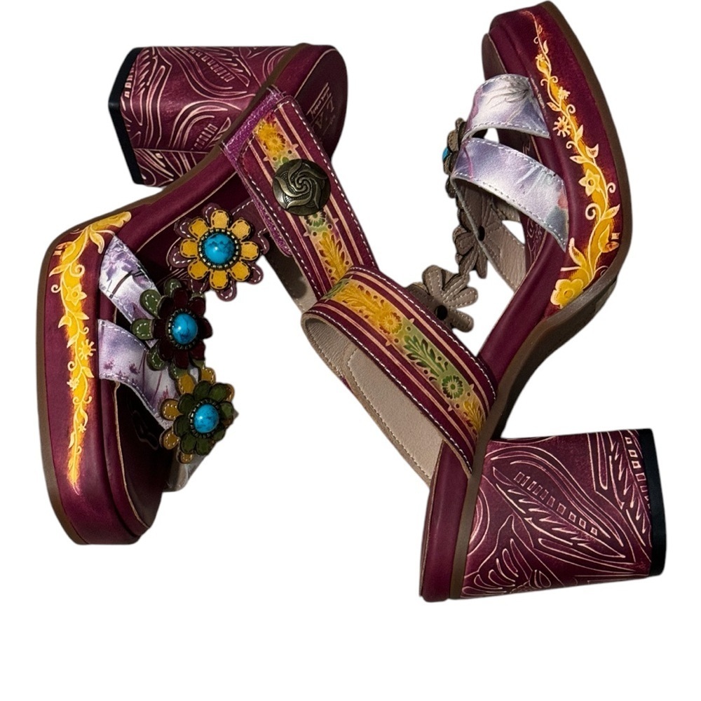 L'Artiste by Spring Step Ginevra Plum Multi sz 36 (us5.5-6) - Picture 2 of 8